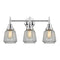 Caden Bath Vanity Light shown in the Polished Chrome finish with a Clear shade