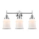 Caden Bath Vanity Light shown in the Polished Chrome finish with a Matte White shade