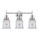 Caden Bath Vanity Light shown in the Polished Chrome finish with a Clear shade