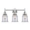 Caden Bath Vanity Light shown in the Polished Chrome finish with a Clear shade