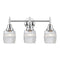 Caden Bath Vanity Light shown in the Polished Chrome finish with a Clear Halophane shade