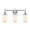 Caden Bath Vanity Light shown in the Polished Chrome finish with a Matte White shade