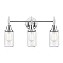 Caden Bath Vanity Light shown in the Polished Chrome finish with a Seedy shade