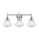 Caden Bath Vanity Light shown in the Polished Chrome finish with a Seedy shade