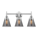 Caden Bath Vanity Light shown in the Polished Chrome finish with a Plated Smoke shade