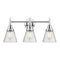 Caden Bath Vanity Light shown in the Polished Chrome finish with a Seedy shade