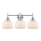 Caden Bath Vanity Light shown in the Polished Chrome finish with a Matte White shade