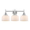 Caden Bath Vanity Light shown in the Polished Chrome finish with a Matte White shade