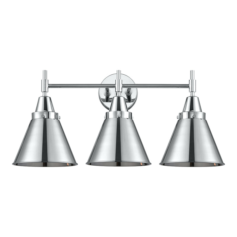 Caden Bath Vanity Light shown in the Polished Chrome finish with a Polished Chrome shade