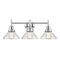 Caden Bath Vanity Light shown in the Polished Chrome finish with a Seedy shade