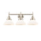 Caden Bath Vanity Light shown in the Polished Nickel finish with a Matte White shade