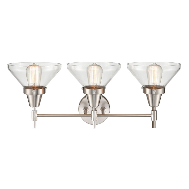 Innovations Lighting Caden 3 Light 26" Bath Vanity Light 447-3W-SN-CL-LED