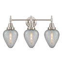 Caden Bath Vanity Light shown in the Satin Nickel finish with a Clear Crackled shade