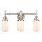 Caden Bath Vanity Light shown in the Satin Nickel finish with a Matte White shade