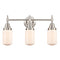 Caden Bath Vanity Light shown in the Satin Nickel finish with a Matte White shade