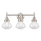 Caden Bath Vanity Light shown in the Satin Nickel finish with a Seedy shade