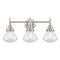 Caden Bath Vanity Light shown in the Satin Nickel finish with a Seedy shade