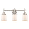 Caden Bath Vanity Light shown in the Satin Nickel finish with a Matte White shade