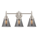 Caden Bath Vanity Light shown in the Satin Nickel finish with a Plated Smoke shade