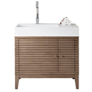 James Martin Linear 36" Single Vanity Whitewashed Walnut 210-V36-WW