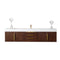 James Martin Mercer Island 72" Single Vanity Coffee Oak Radiant Gold with Glossy White Composite Top 389-V72S-CFO-G-GW