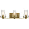 Kichler Alton 3 Light Vanity Light Natural Brass 45297NBR