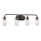 Kichler Braelyn 44" 4 Light Vanity Light with Clear Seeded Glass Olde Bronze 45460OZ