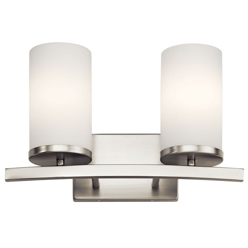 Kichler Crosby 2 Light Vanity Light Brushed Nickel 45496NI