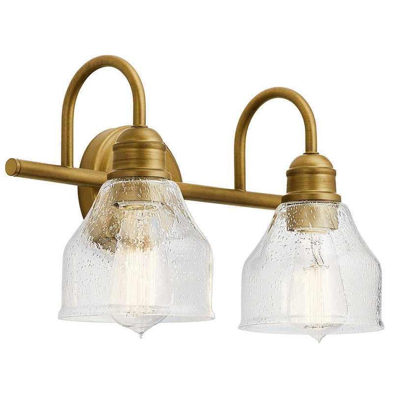 Kichler Avery 2 Light Vanity Light Natural Brass 45972NBR