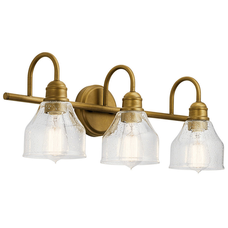 Kichler Avery 3 Light Vanity Light Natural Brass 45973NBR