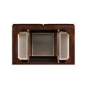 James Martin Portland 36" Single Vanity Burnished Mahogany with 3 cm Galala Beige Top 620-V36-BNM-3OGLB