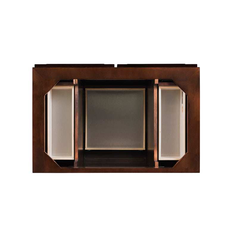 James Martin Portland 36" Single Vanity Burnished Mahogany with 3 cm Galala Beige Top 620-V36-BNM-3OGLB