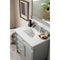 James Martin Brittany 36" Urban Gray Single Vanity with 3 cm Classic White Quartz Top 650-V36-UGR-3CLW