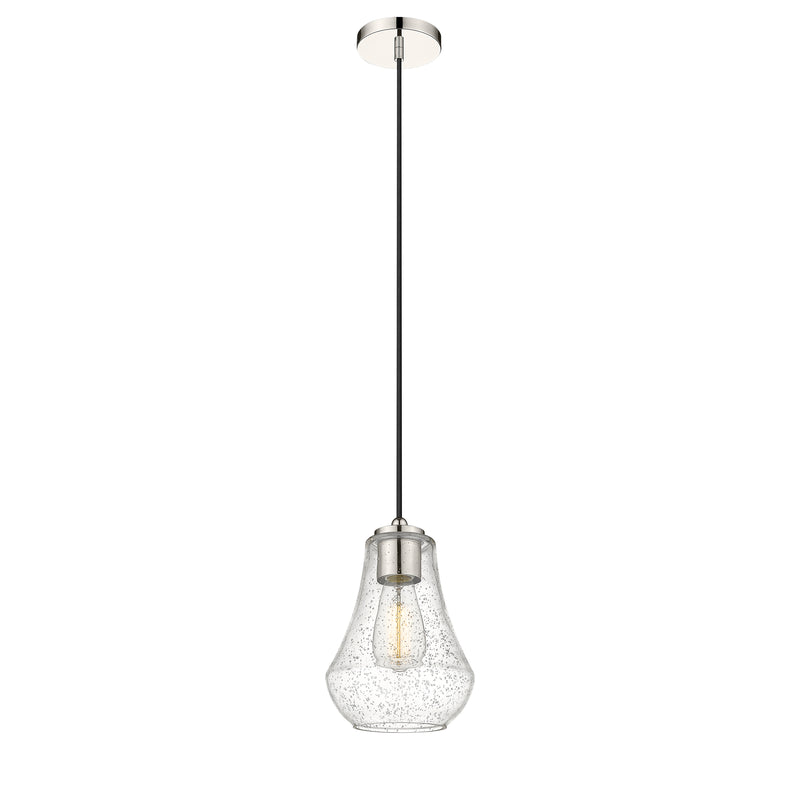 Fairfield Mini Pendant shown in the Polished Nickel finish with a Seedy shade