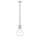 Fairfield Mini Pendant shown in the Brushed Satin Nickel finish with a Clear shade