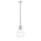 Fairfield Mini Pendant shown in the Brushed Satin Nickel finish with a Clear shade