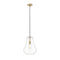 Fairfield Mini Pendant shown in the Brushed Brass finish with a Clear shade