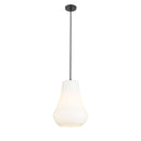 Fairfield Mini Pendant shown in the Matte Black finish with a Matte White shade