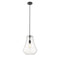 Fairfield Mini Pendant shown in the Matte Black finish with a Clear shade