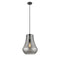 Fairfield Mini Pendant shown in the Matte Black finish with a Plated Smoke shade