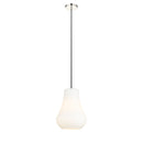 Fairfield Mini Pendant shown in the Polished Nickel finish with a Matte White shade