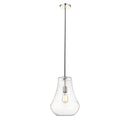 Fairfield Mini Pendant shown in the Polished Nickel finish with a Clear shade