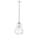 Fairfield Mini Pendant shown in the Polished Nickel finish with a Seedy shade