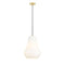 Fairfield Mini Pendant shown in the Satin Gold finish with a Matte White shade