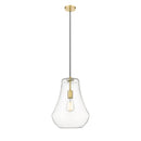 Fairfield Mini Pendant shown in the Satin Gold finish with a Clear shade