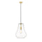 Fairfield Mini Pendant shown in the Satin Gold finish with a Clear shade