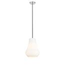 Fairfield Mini Pendant shown in the Brushed Satin Nickel finish with a Matte White shade