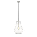 Fairfield Mini Pendant shown in the Brushed Satin Nickel finish with a Clear shade