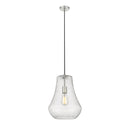 Fairfield Mini Pendant shown in the Brushed Satin Nickel finish with a Seedy shade