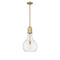 Amherst Mini Pendant shown in the Brushed Brass finish with a Seedy shade